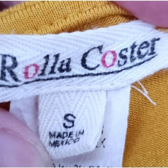 ROLLA COSTER MUSTARD YELLOW FAUX WRAP ROMPER SZ.S EUC. - Picture 6 of 7